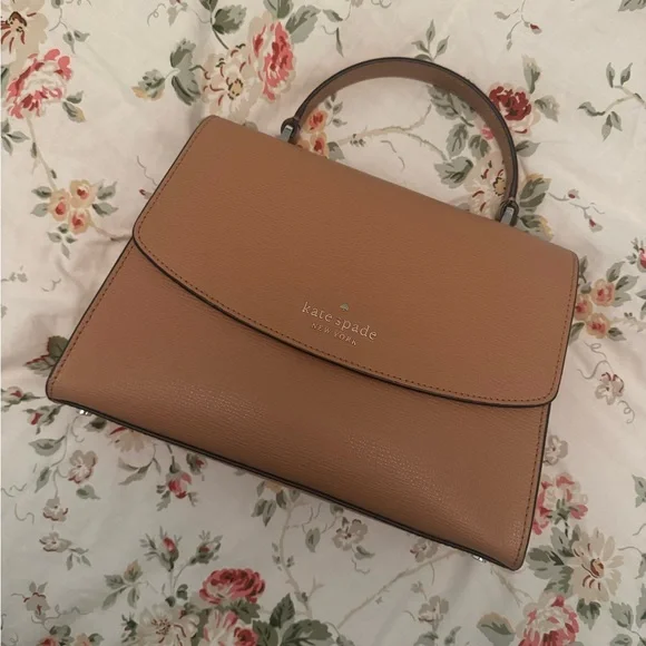 Kate Spade Tan Leather Satchel with Classic Silhouette - Picture 4 of 14